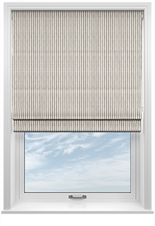 Emily Bond Oscar Stripe, Smoke - Twist&Fit Roman Blind
